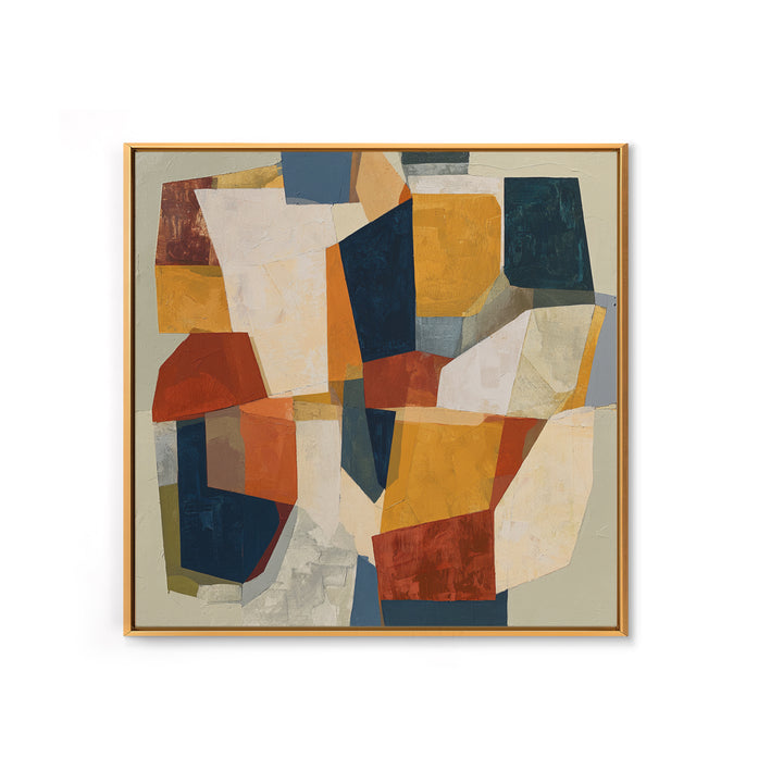 Abstract Composition in Appetite Friendly Warm Tones Canvas Print, Dining Room Art, Dining Room Decor, Abstract Art, Dining, DRA-1x1-4