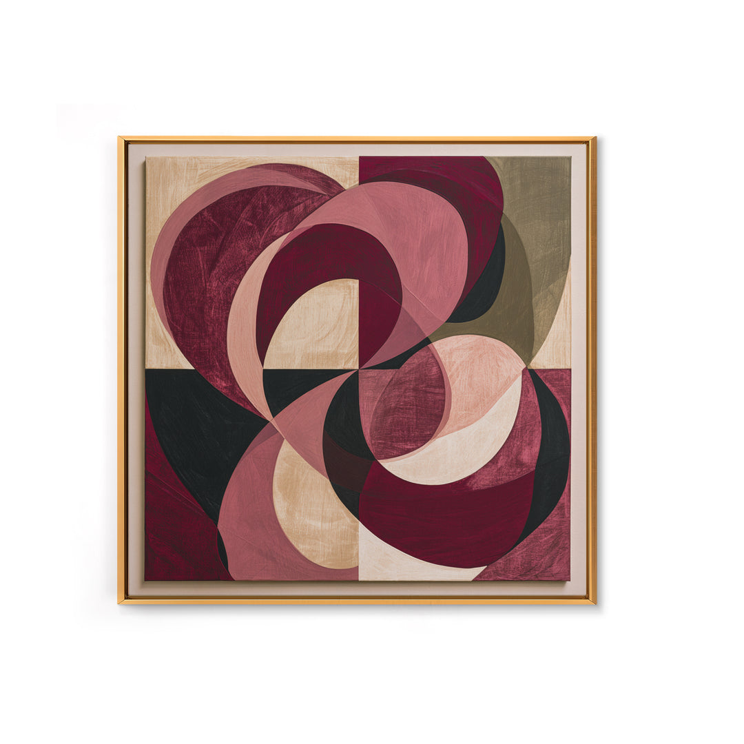 Abstract Red Wine Swirl Framed Canvas Print, Dining Room Art, Modern Wall Art, Dining Room Decor, Dining, Gallery Decor, DRA-1x1-42