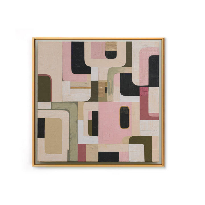 Abstract Composition in Appetite Friendly Warm Tones Canvas Print, Dining Room Art, Modern Wall Art, Dining Room Decor, Dining, DRA-1x1-52