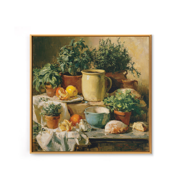 Modern Kitchen Herbs Canvas Print, Dining Room Art, Fine Art Print, Dining Room Decor, Fine Art, Dining, Fall Decor, DRA-1x1-81
