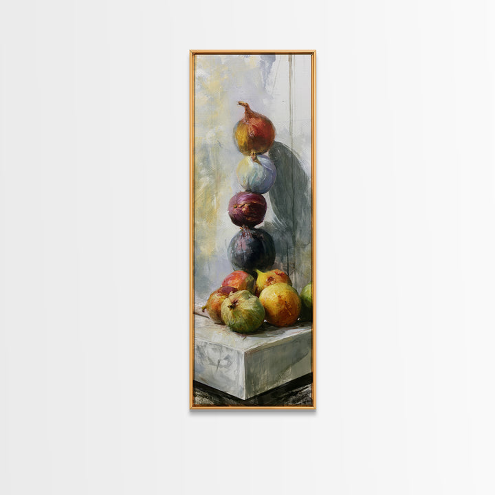 Figs on Marble Canvas Print, Dining Room Art, Bedroom Decor, Dining Room Decor, Dining 311, 3 Piece Wall Art, Set of Prints, DRA-1x3-11
