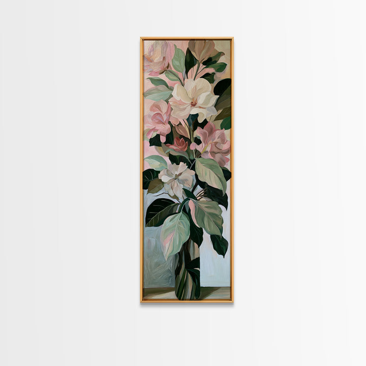 Large Expressive Flower Vase Canvas Print, Dining Room Art, Trendy Wall Art, Dining Room Decor, Watercolor Art, Dining, DRA-1x3-12