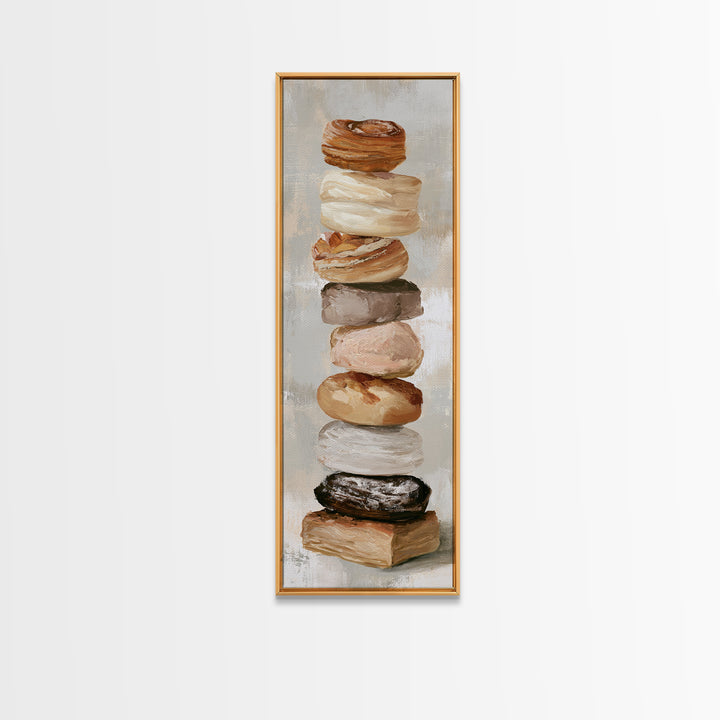 French Bistro Food Illustration Without Text Canvas Print, Dining Room Art, Watercolor Painting, Dining Room Decor, Dining, DRA-1x3-22