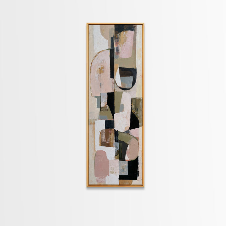 Abstract Composition in Appetite Friendly Warm Tones Canvas Print, Dining Room Art, Room Decor, Dining Room Decor, Dining, DRA-1x3-40