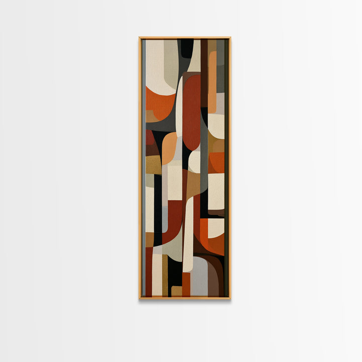 Abstract Composition in Appetite Friendly Warm Tones Canvas Print, Dining Room Art, Abstract Art, Dining Room Decor, Dining, DRA-1x3-88