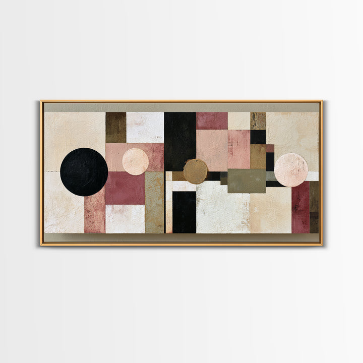 Abstract Composition in Appetite Friendly Warm Tones Canvas Print, Dining Room Art, Dining Room Decor, Dining, DRA-2x1-24