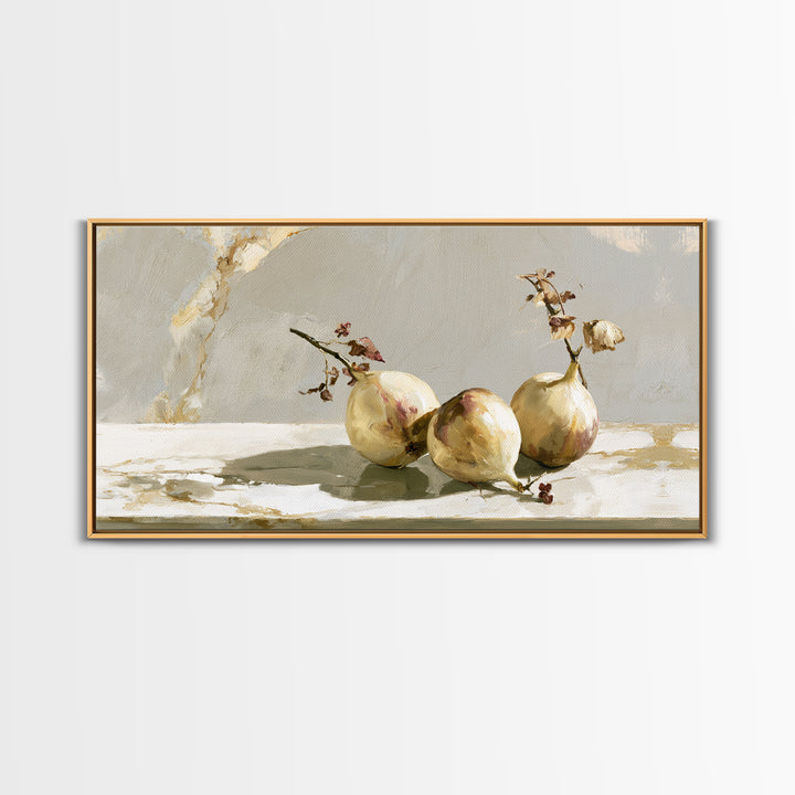 Figs on Marble Framed Canvas Print, Dining Room Art, Fall Decor, Dining Room Decor, Dining, Kitchen Art, Living Room Decor, DRA-2x1-43