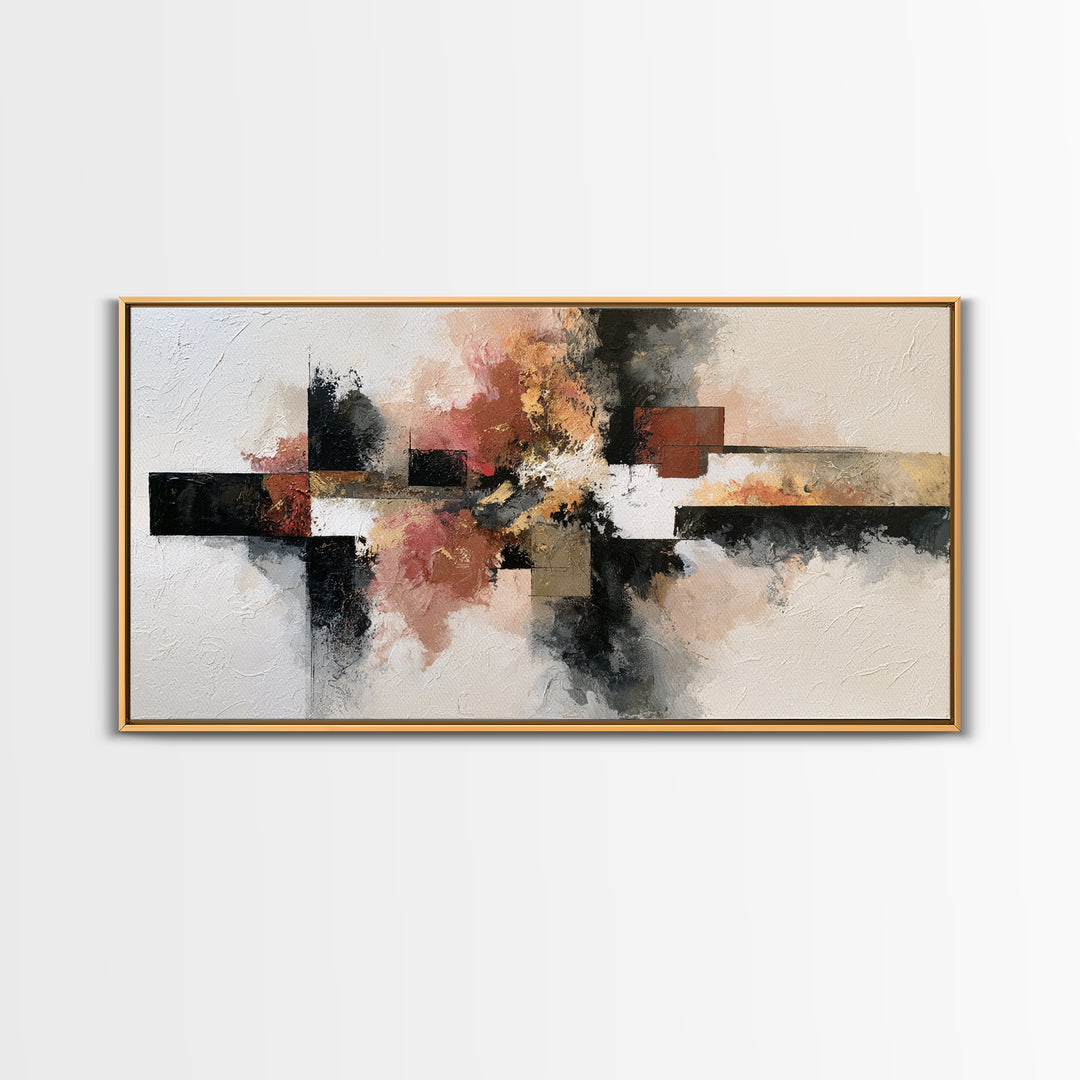 Abstract Composition in Appetite Friendly Warm Tones Canvas Print, Dining Room Art, Canvas Art, Dining Room Decor, Dining, DRA-2x1-72