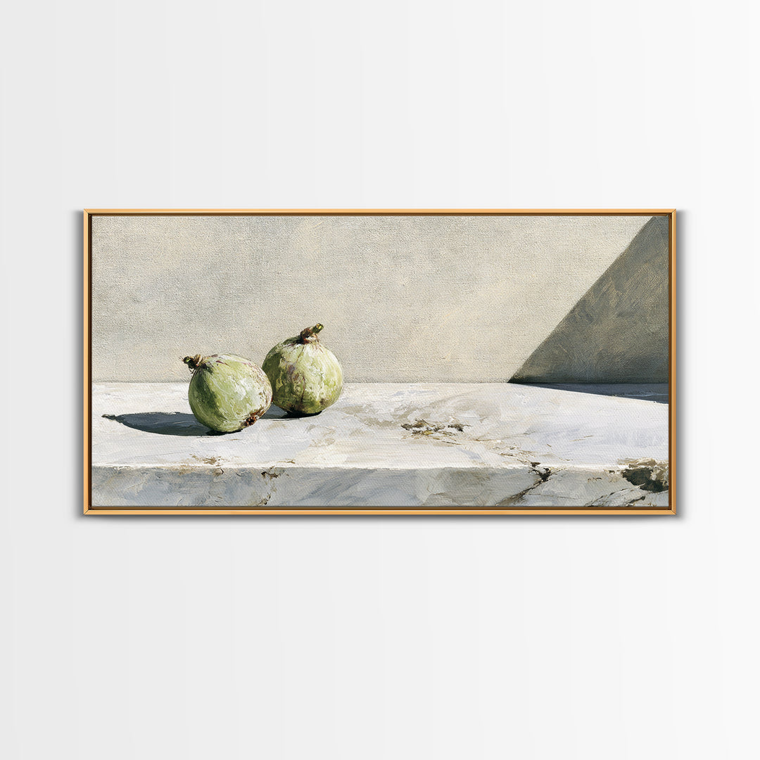 Figs on Marble Framed Canvas Print, Dining Room Art, Print, Dining Room Decor, Dining, Living Room Decor, Abstract Wall Art, DRA-2x1-91
