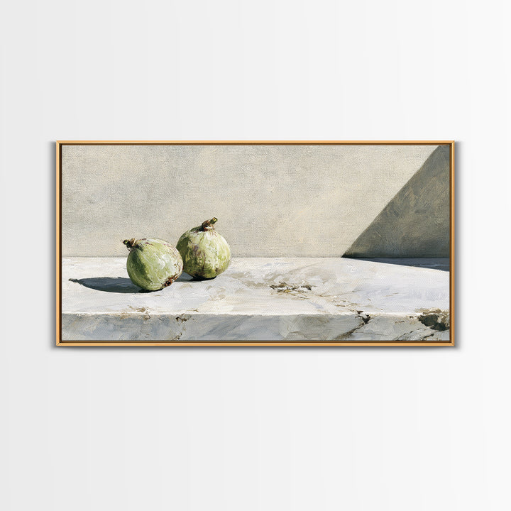 Figs on Marble Framed Canvas Print, Dining Room Art, Print, Dining Room Decor, Dining, Living Room Decor, Abstract Wall Art, DRA-2x1-91