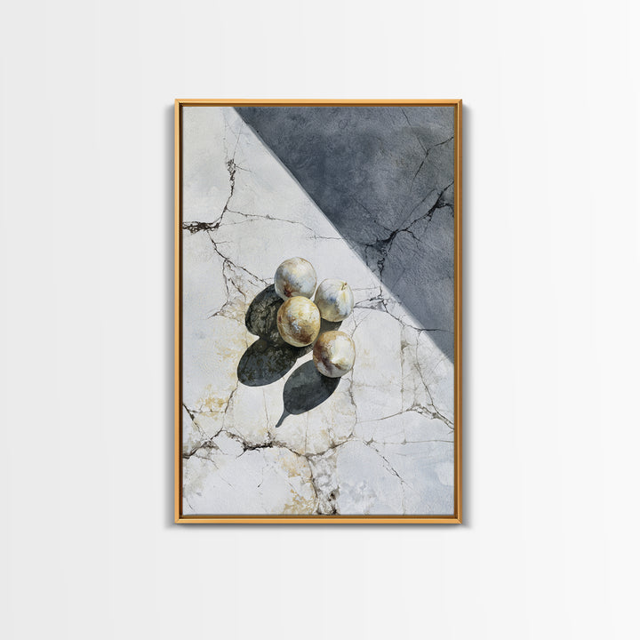 Figs on Marble Framed Canvas Print, Dining Room Art, Dining Room Wall Art, Dining Room Decor, Fine Art, Dining, DRA-2x3-55
