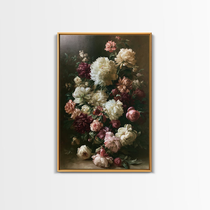 Large Floral Centerpiece Canvas Print, Dining Room Art, Contemporary Art, Dining Room Decor, Fine Art, Dining, Digital Print, DRA-2x3-58