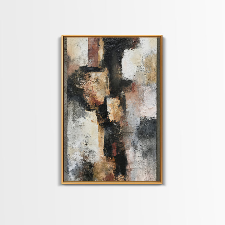 Abstract Composition in Appetite Friendly Warm Tones Canvas Print, Dining Room Art, Statement Artwork, Dining Room Decor, DRA-2x3-60