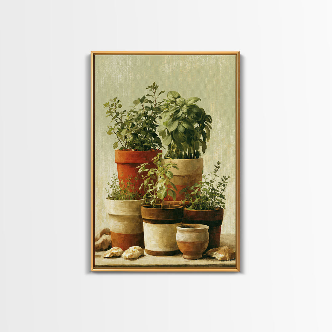 Modern Kitchen Herbs Canvas Print, Dining Room Art, Fall Decor, Dining Room Decor, Dining, Kitchen Art, Living Room Decor, DRA-2x3-65