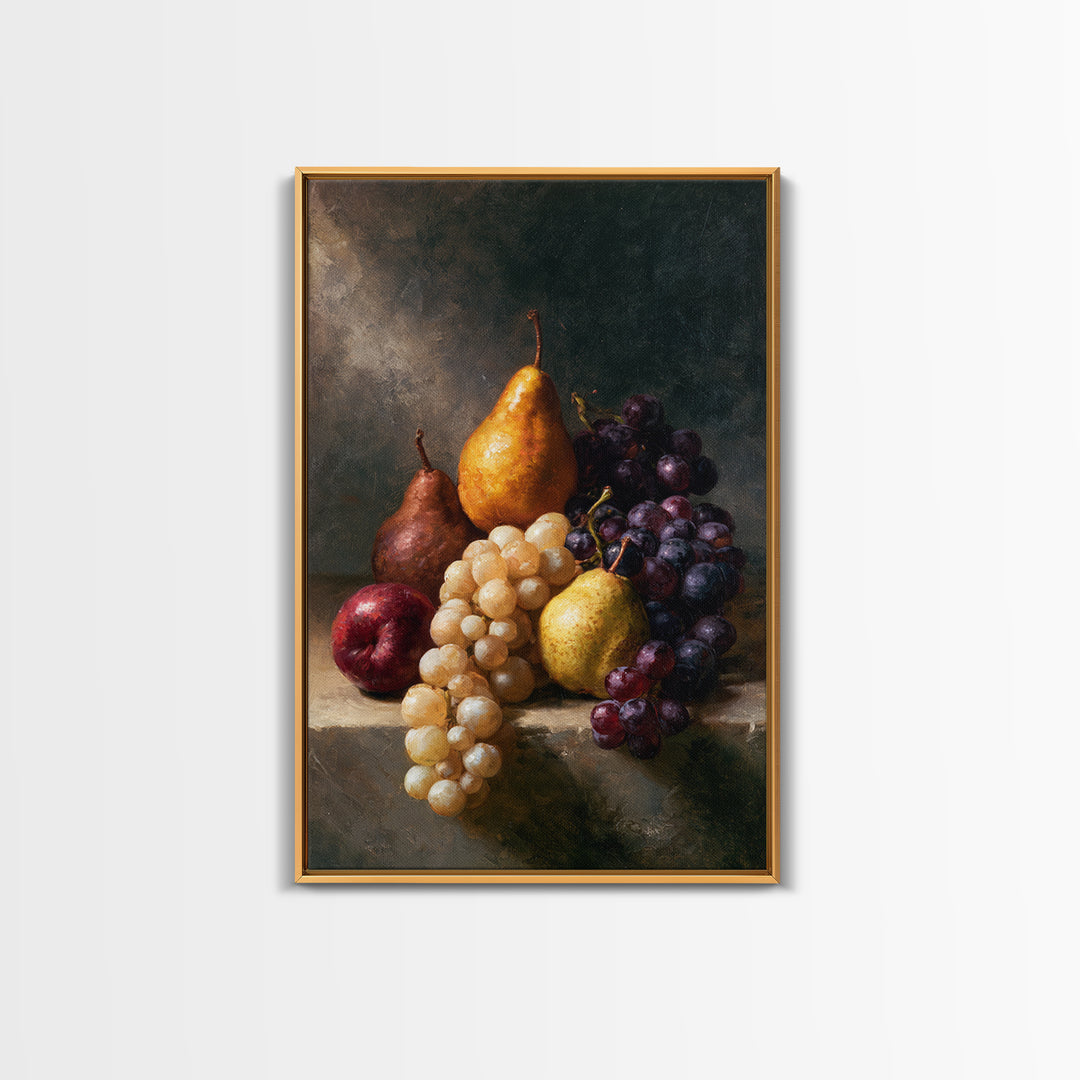 Classical Fruit Still Life Canvas Print, Dining Room Art, Canvas Wall Art, Dining Room Decor, Oil Painting, Dining, DRA-2x3-81