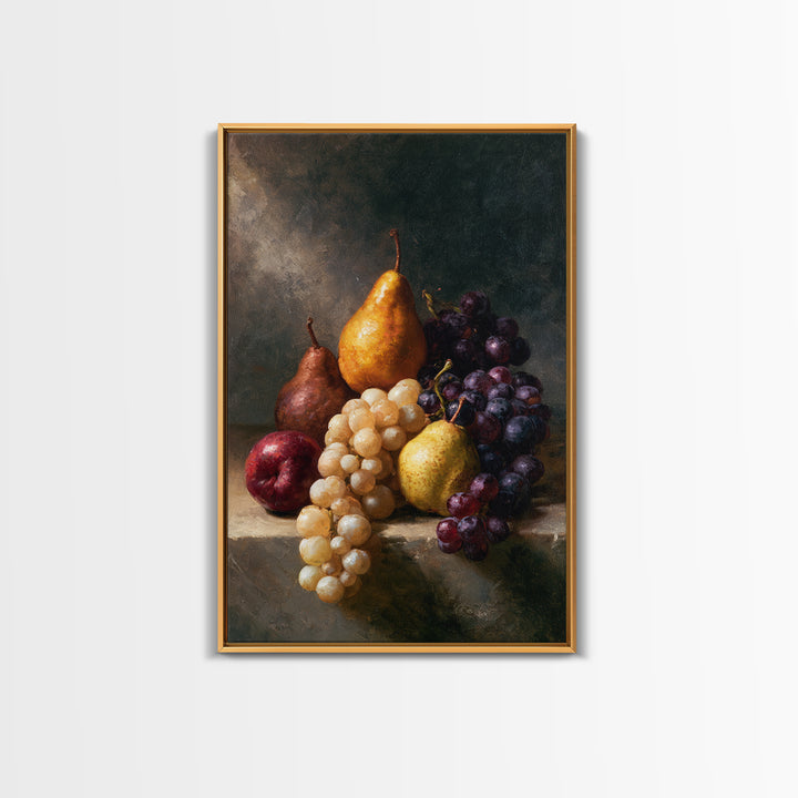 Classical Fruit Still Life Canvas Print, Dining Room Art, Canvas Wall Art, Dining Room Decor, Oil Painting, Dining, DRA-2x3-81