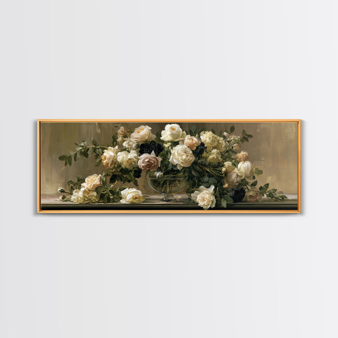 Classic Dutch Feast Arrangement Canvas Print, Dining Room Art, Statement Artwork, Dining Room Decor, Fine Art, Dining, DRA-3x1-35