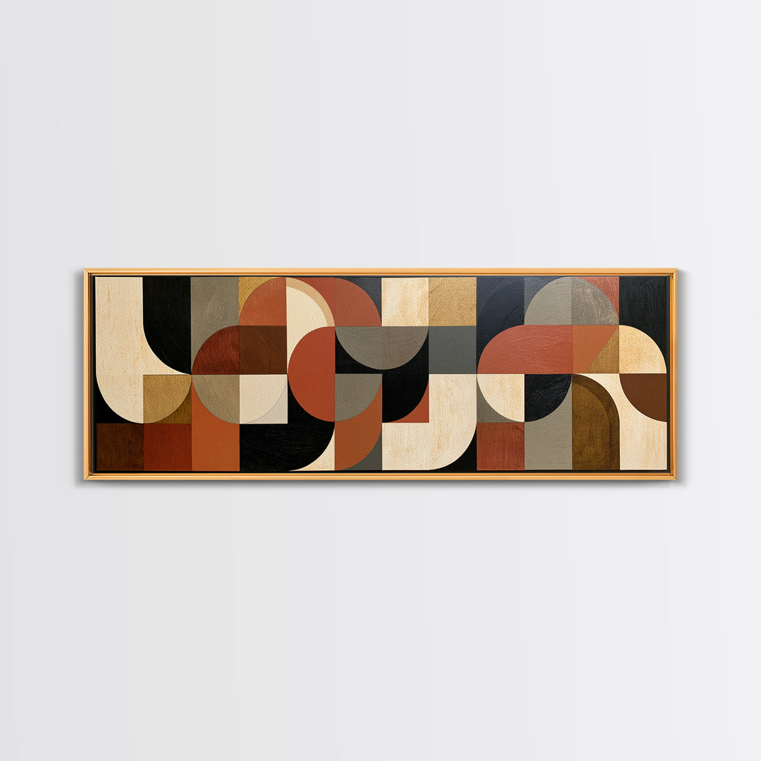 Abstract Composition in Appetite Friendly Warm Tones Canvas Print, Dining Room Art, Gallery Decor, Dining Room Decor, Dining, DRA-3x1-44
