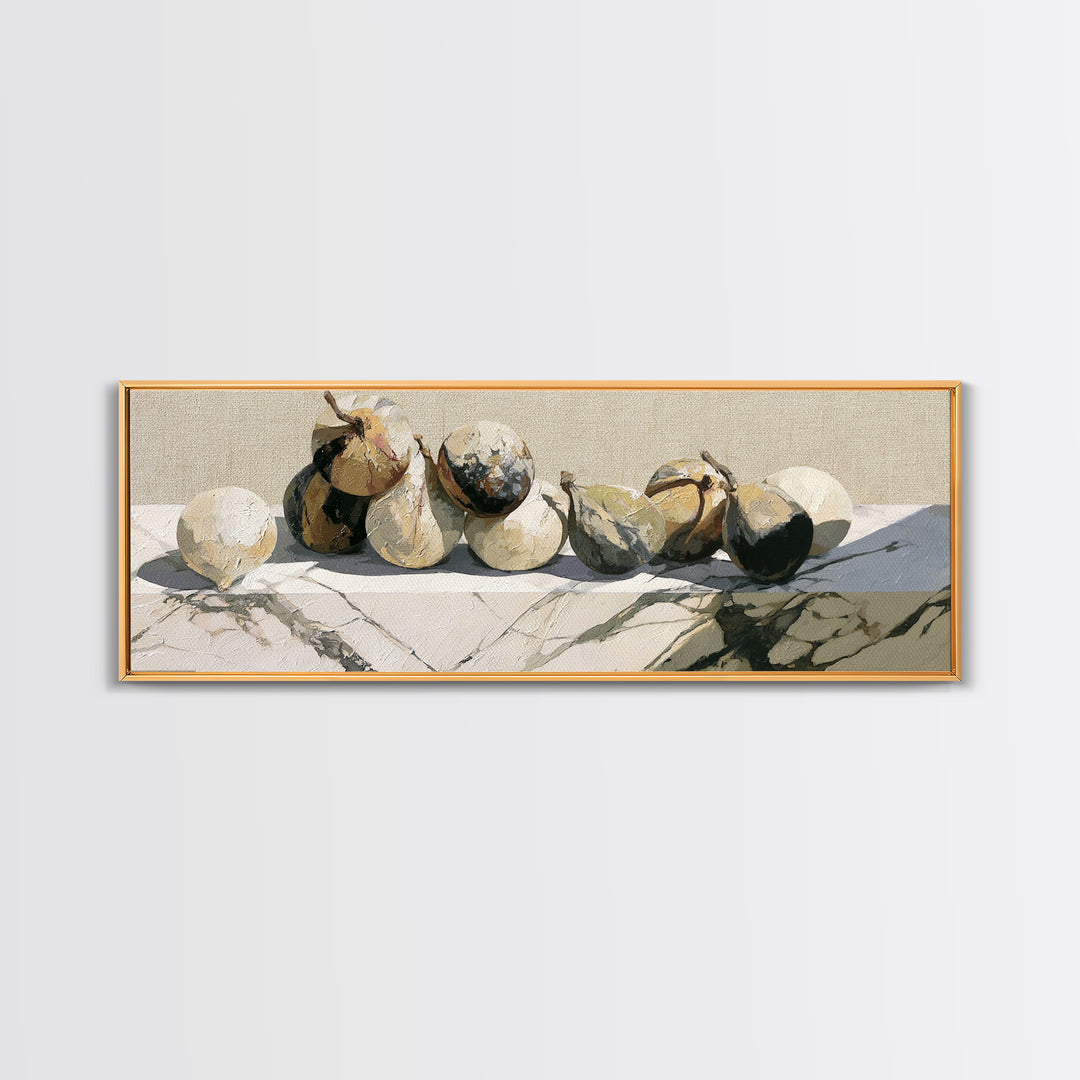 Figs on Marble Framed Canvas Print, Dining Room Art, Boho Decor, Dining Room Decor, Fine Art, Dining, Printable Wall Art, DRA-3x1-63