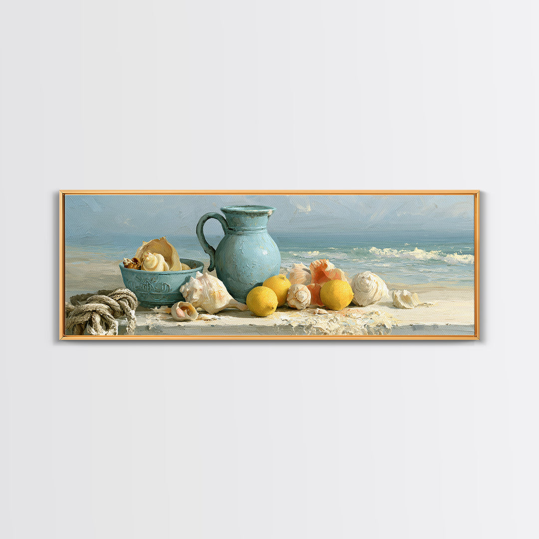 Shellfish and Lemon Still Life Canvas Print, Dining Room Art, Set of 3 Prints, Dining Room Decor, Dining, Fine Art Print, DRA-3x1-8