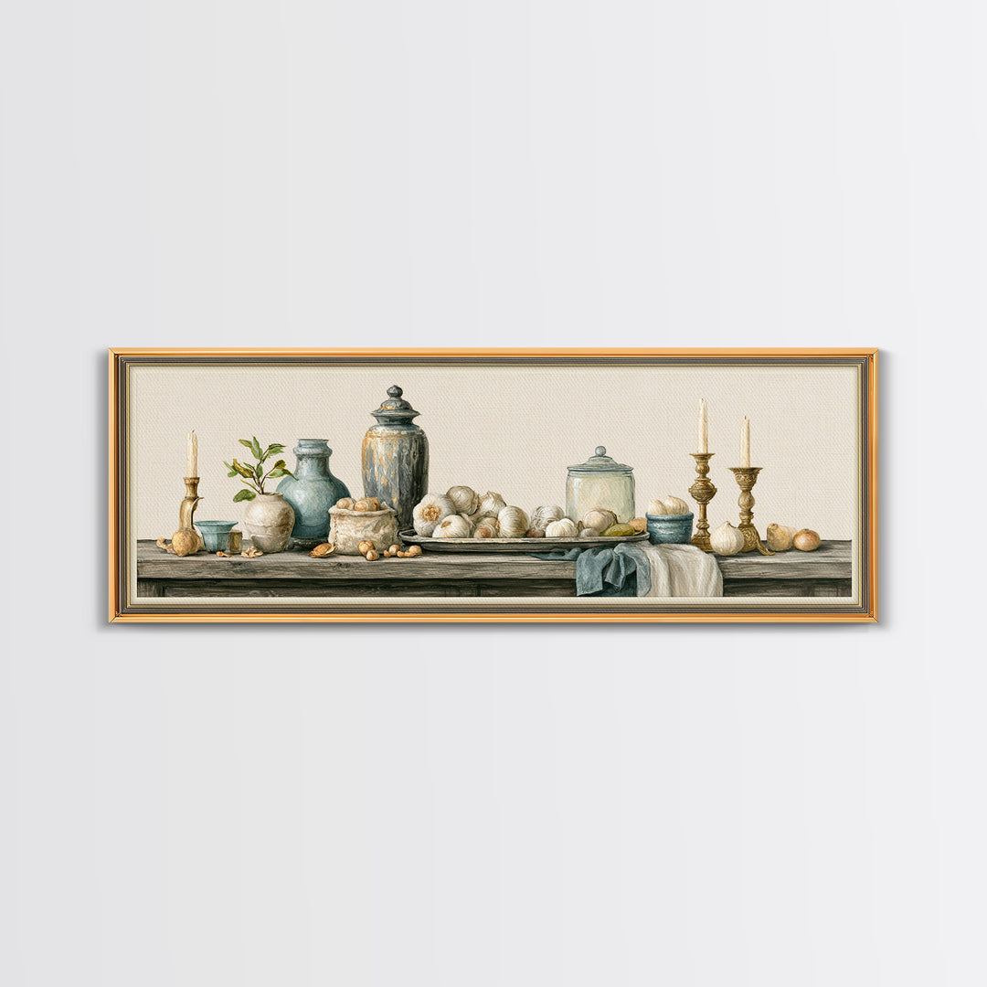 Classic Dutch Feast Arrangement Canvas Print, Dining Room Art, Fall Decor, Dining Room Decor, Fine Art, Dining, Kitchen Art, DRA-3x1-83