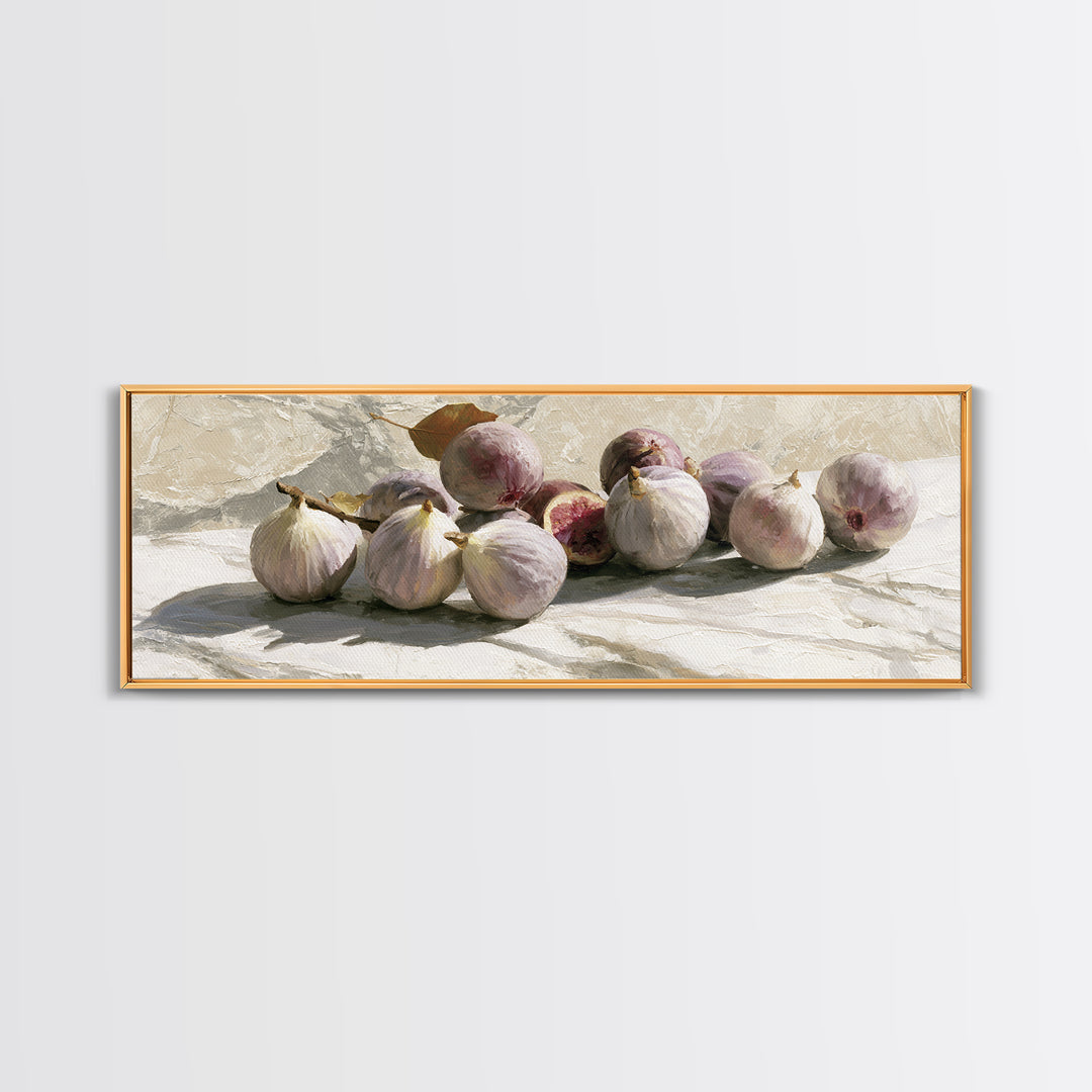 Figs on Marble Framed Canvas Print, Dining Room Art, Print, Dining Room Decor, Dining, Living Room Decor, Abstract Wall Art, DRA-3x1-87