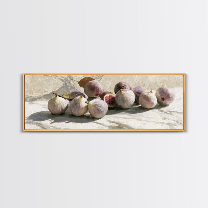 Figs on Marble Framed Canvas Print, Dining Room Art, Print, Dining Room Decor, Dining, Living Room Decor, Abstract Wall Art, DRA-3x1-87