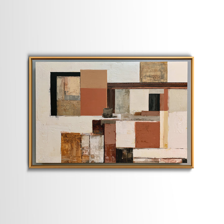 Abstract Composition in Appetite Friendly Warm Tones Canvas Print, Dining Room Art, Canvas Art, Dining Room Decor, Dining, DRA-3x2-32