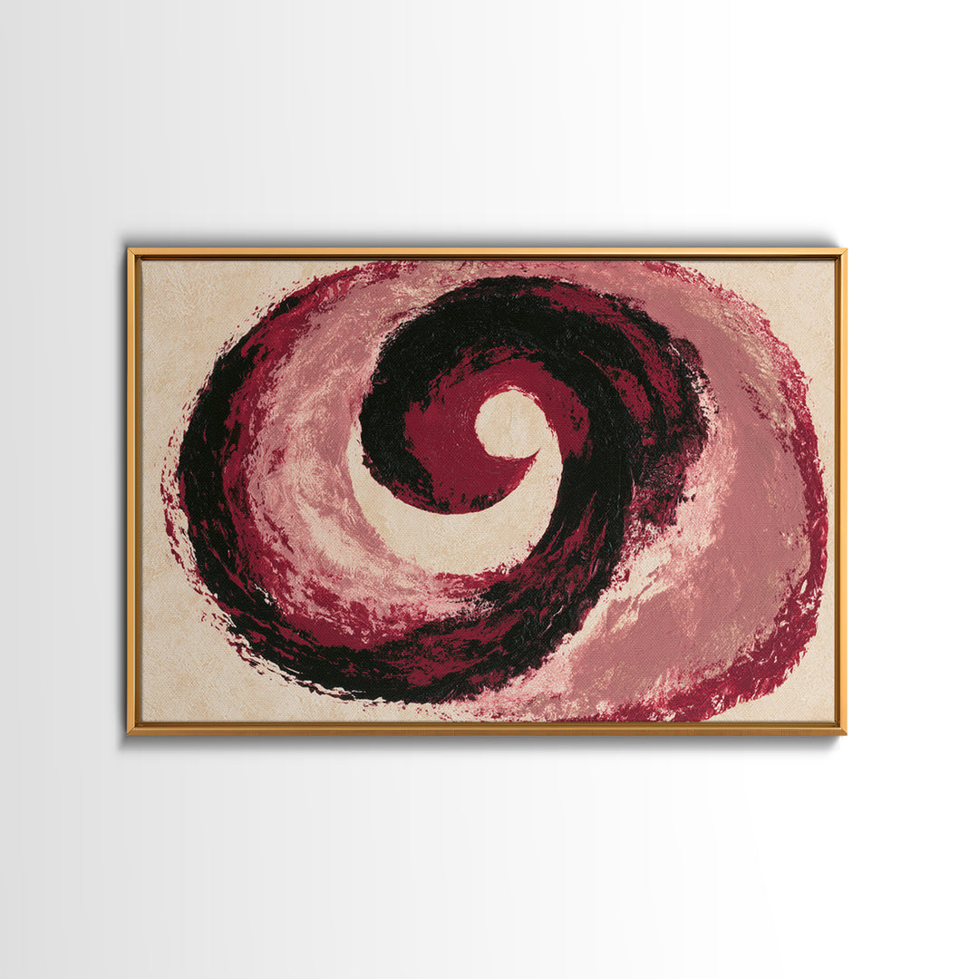 Abstract Red Wine Swirl Framed Canvas Print, Dining Room Art, Bedroom Decor, Dining Room Decor, Abstract Art, Dining, DRA-3x2-46