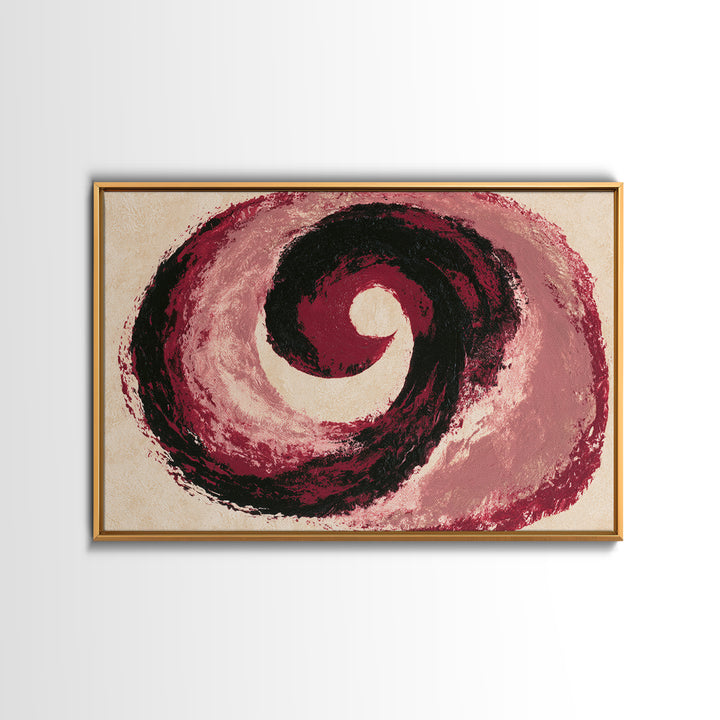 Abstract Red Wine Swirl Framed Canvas Print, Dining Room Art, Bedroom Decor, Dining Room Decor, Abstract Art, Dining, DRA-3x2-46