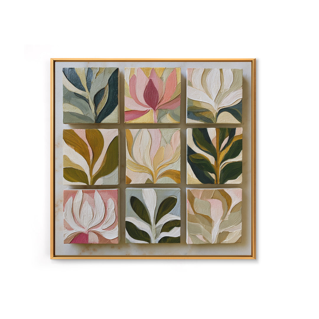 Matisse Inspired Cutouts with Botanical Details Canvas Print, Eclectic Art, Gallery Decor, Living Room Decor, Eclectic, ECL-1x1-6