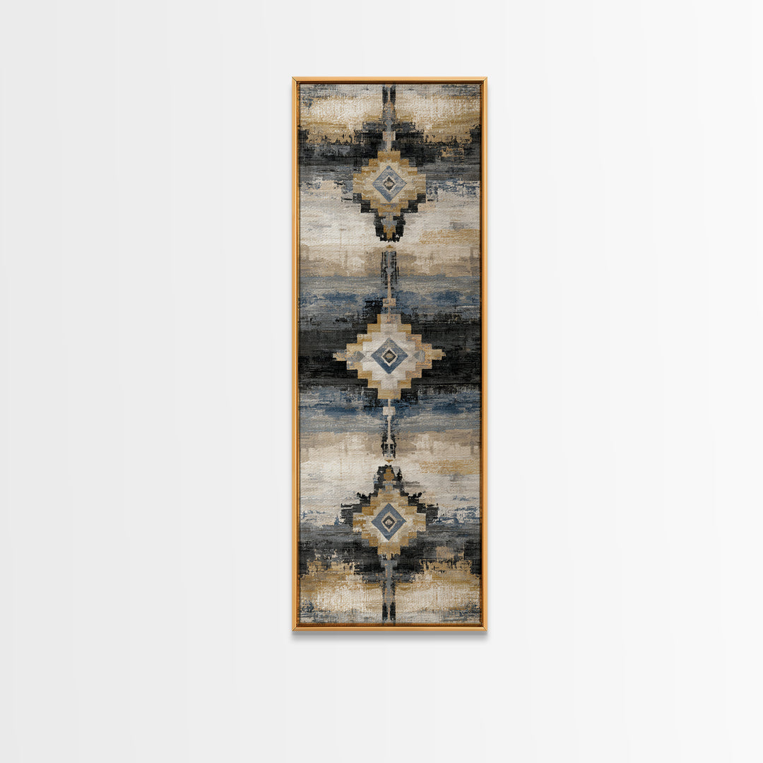 Layered Tapestry Pattern Canvas Print, Eclectic Art, Art, Living Room Decor, Fine Art, Eclectic, Large Wall Art, Boho, ECL-1x3-100