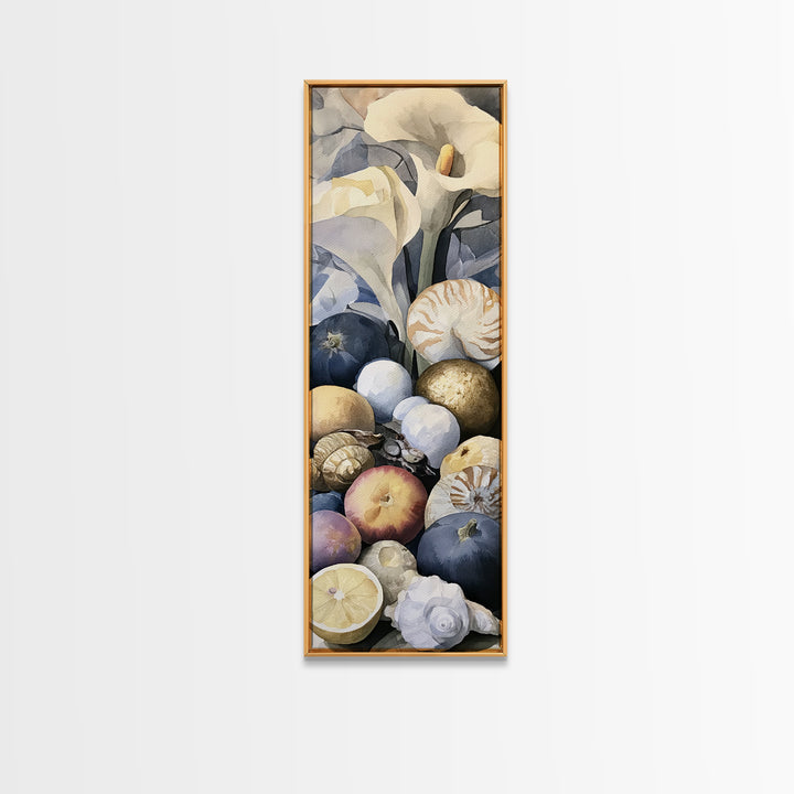Bold Maximalist Still Life Framed Canvas Print, Eclectic Art, Modern Decor, Living Room Decor, Abstract Art, Eclectic, ECL-1x3-15
