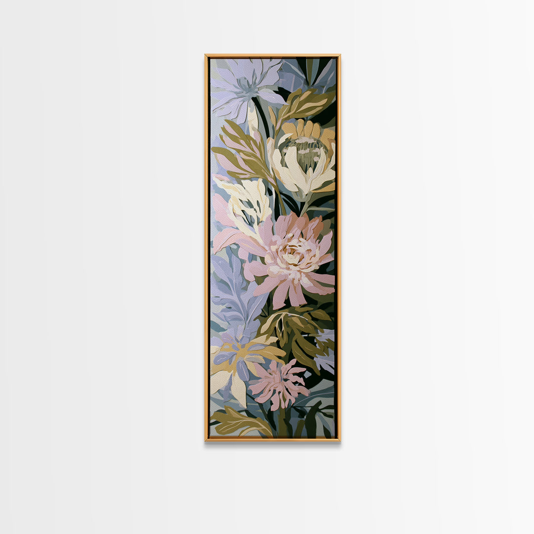 Matisse Inspired Cutouts with Botanical Details Canvas Print, Eclectic Art, Wall Art, Living Room Decor, Oil Painting, Eclectic, ECL-1x3-18