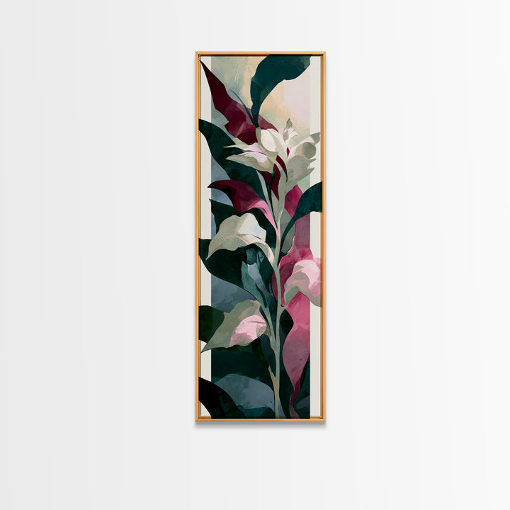 Matisse Inspired Cutouts with Botanical Details Canvas Print, Eclectic Art, Wall Art, Living Room Decor, Oil Painting, Eclectic, ECL-1x3-42