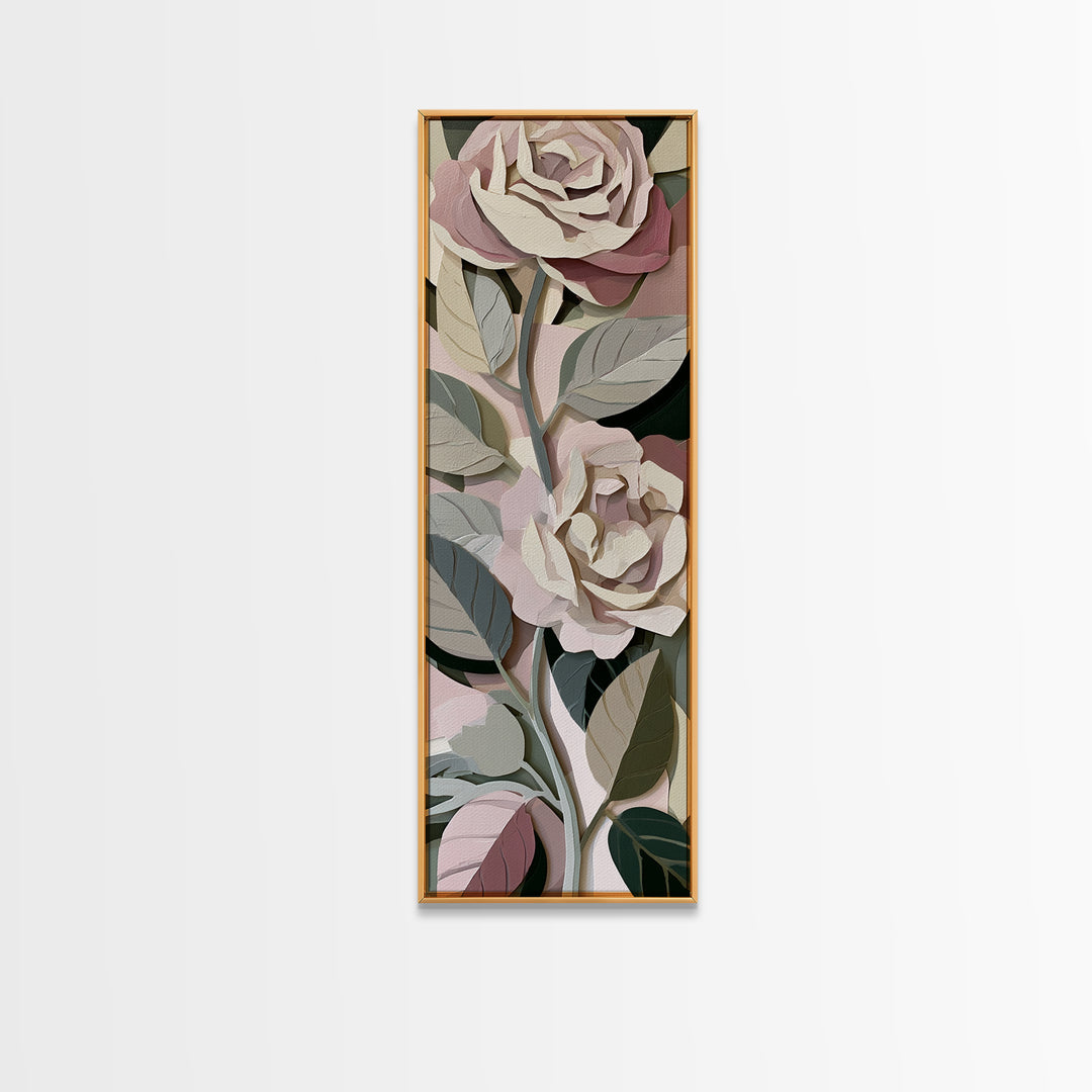 Matisse Inspired Cutouts with Botanical Details Canvas Print, Eclectic Art, Digital Prints, Living Room Decor, Eclectic, ECL-1x3-66