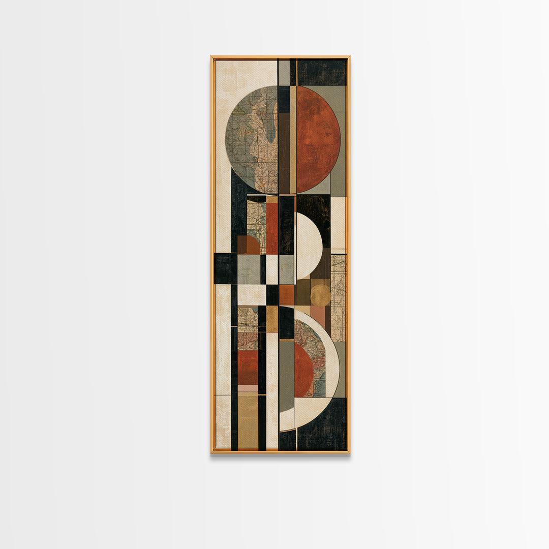 Abstract Shapes Layered Canvas Print, Eclectic Art, Wall Art, Living Room Decor, Abstract Art, Eclectic, Printables, ECL-1x3-88