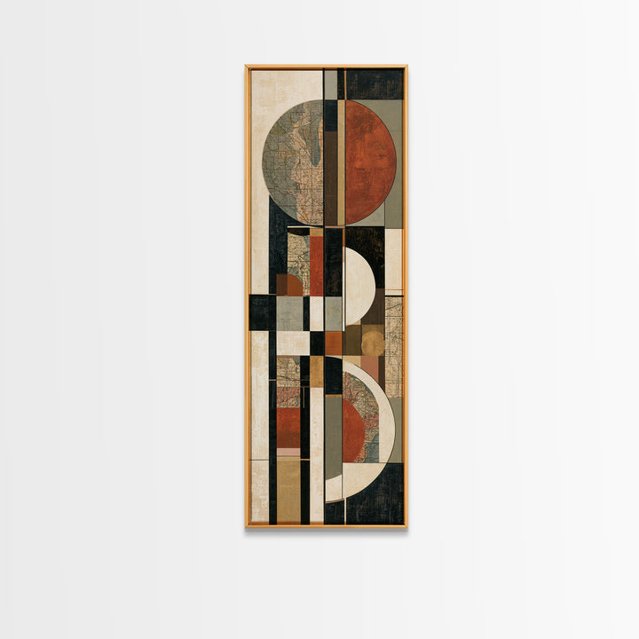 Abstract Shapes Layered Canvas Print, Eclectic Art, Wall Art, Living Room Decor, Abstract Art, Eclectic, Printables, ECL-1x3-88