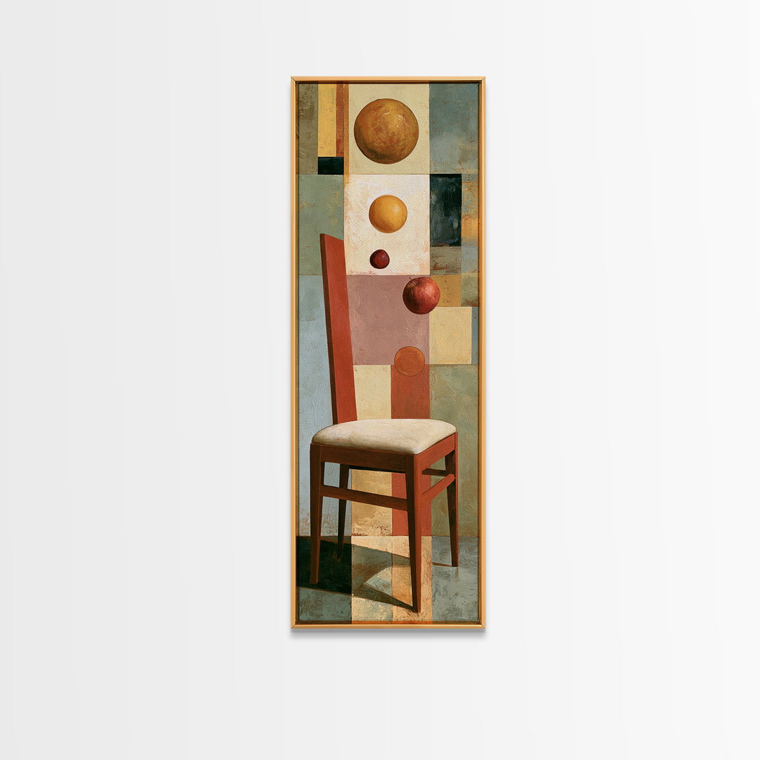 Whimsical Chair Still Life Canvas Print, Eclectic Art, Art Print, Living Room Decor, Fine Art, Eclectic, Portrait, ECL-1x3-98