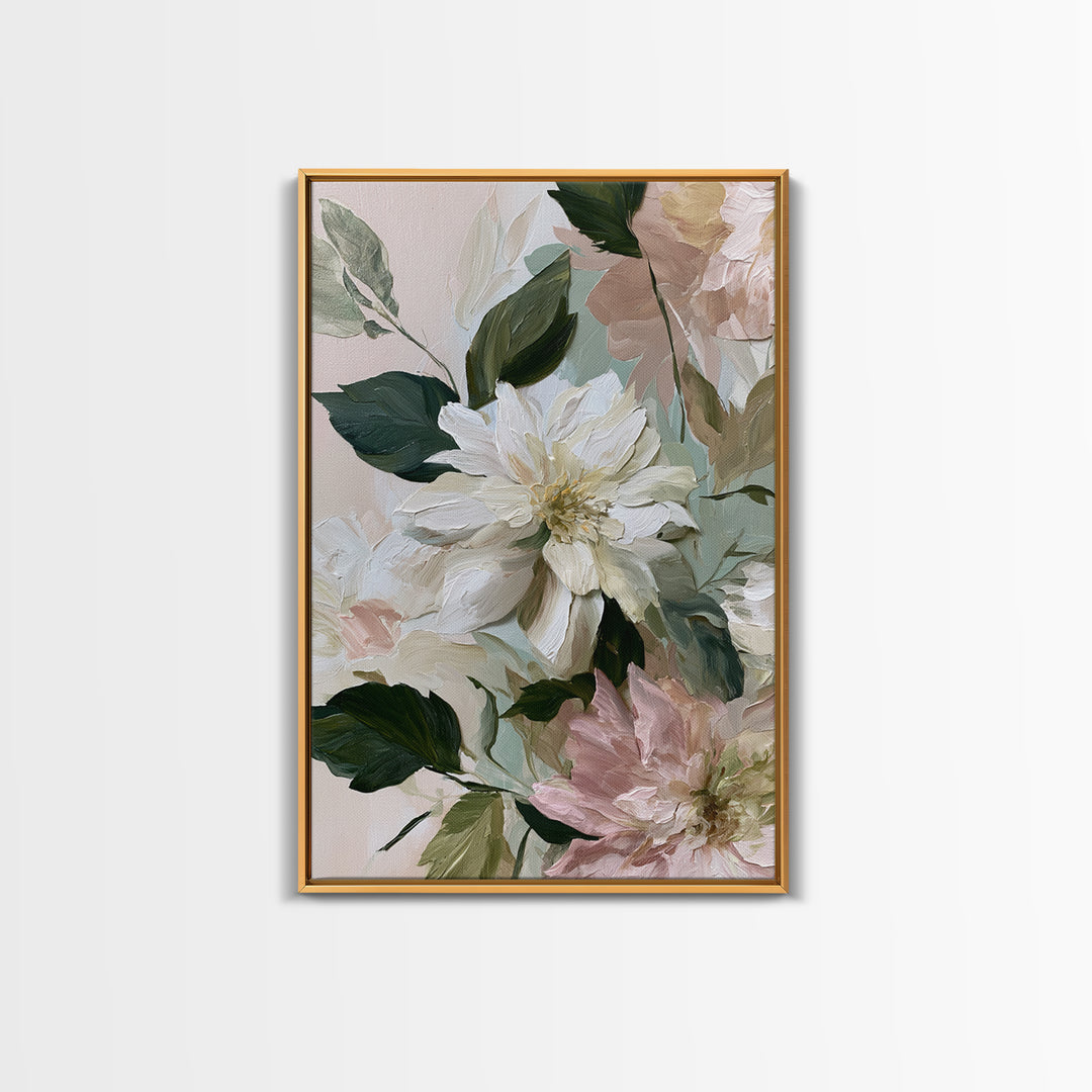 Matisse Inspired Cutouts with Botanical Details Framed Canvas Print, Eclectic Art, Artwork, Living Room Decor, Eclectic, ECL-2x3-38