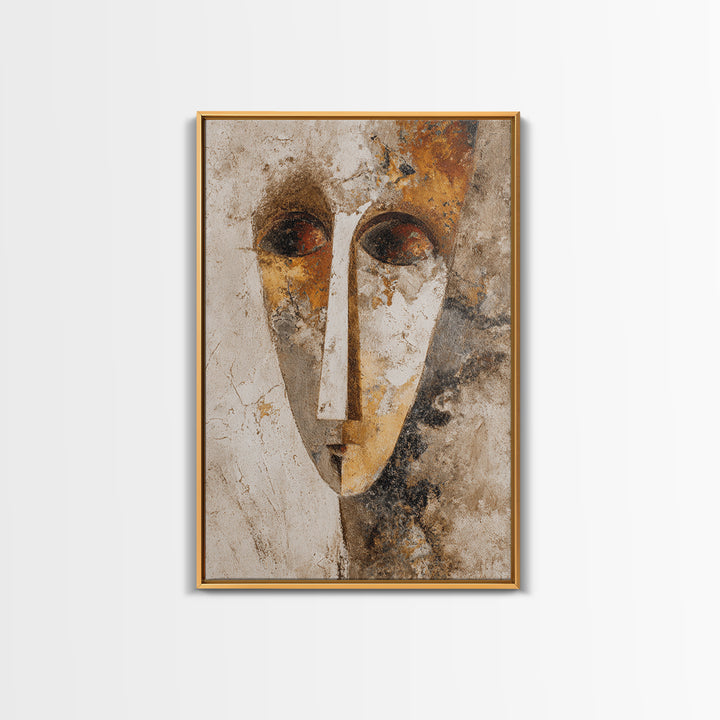 Surreal Portrait with Mismatched Patterned Clothing Canvas Print, Eclectic Art, Printable Art, Living Room Decor, Eclectic, ECL-2x3-58