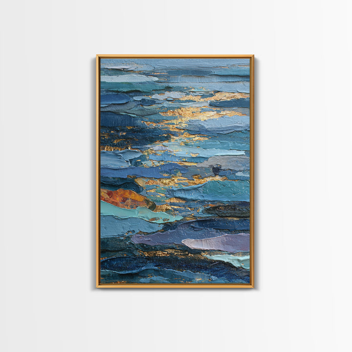 Bold Maximalist Still Life Framed Canvas Print, Eclectic Art, Textured Painting, Living Room Decor, Oil Painting, Eclectic, ECL-2x3-59