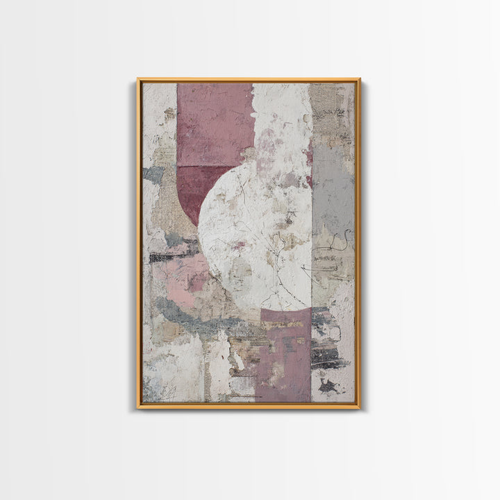 Abstract Shapes Layered Framed Canvas Print, Eclectic Art, Unique Wall Art, Living Room Decor, Abstract Art, Eclectic, ECL-2x3-60