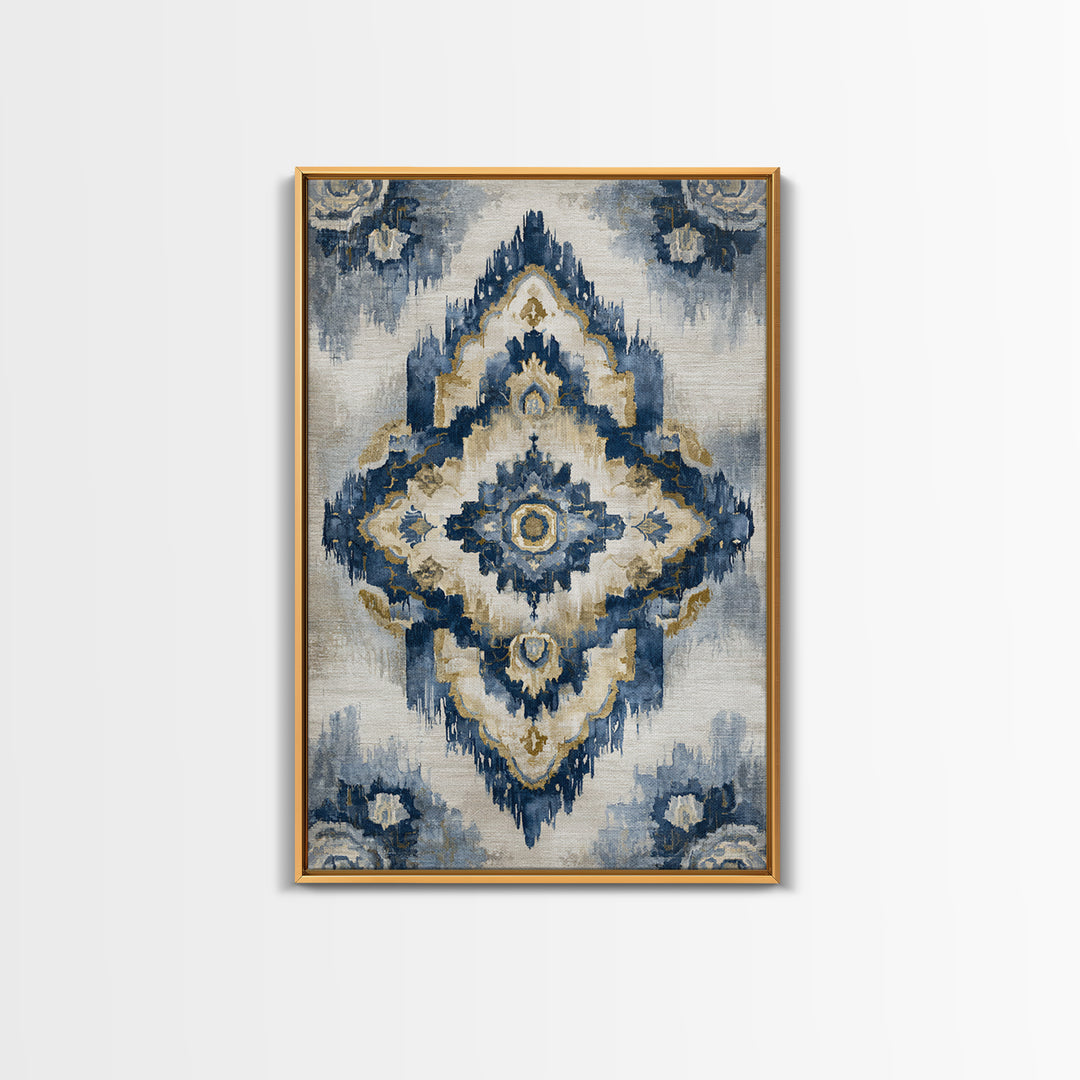 Layered Tapestry Pattern Canvas Print, Eclectic Art, Textured Painting, Living Room Decor, Fine Art, Eclectic, Digital Art, ECL-2x3-96