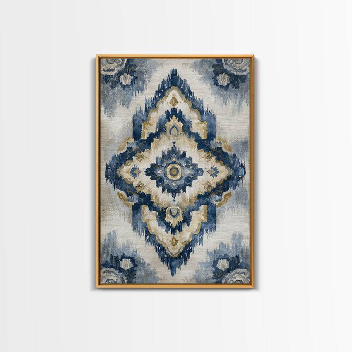 Layered Tapestry Pattern Canvas Print, Eclectic Art, Textured Painting, Living Room Decor, Fine Art, Eclectic, Digital Art, ECL-2x3-96