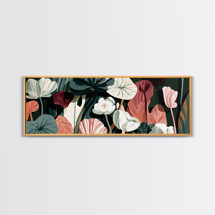 Matisse Inspired Cutouts with Botanical Details Canvas Print, Eclectic Art, Living Room Decor, Watercolor Art, Eclectic, ECL-3x1-70