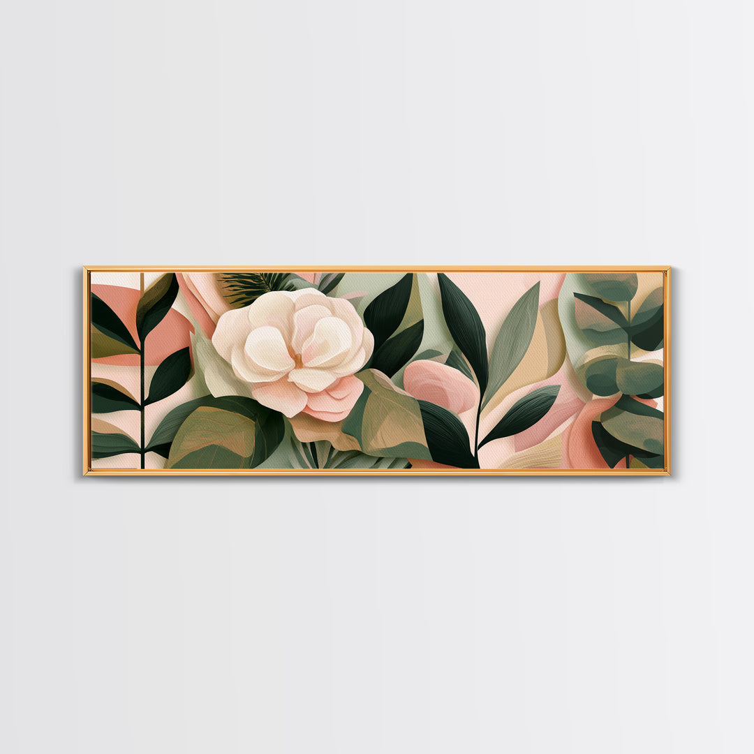 Matisse Inspired Cutouts with Botanical Details Canvas Print, Eclectic Art, Statement Artwork, Living Room Decor, Eclectic, ECL-3x1-94