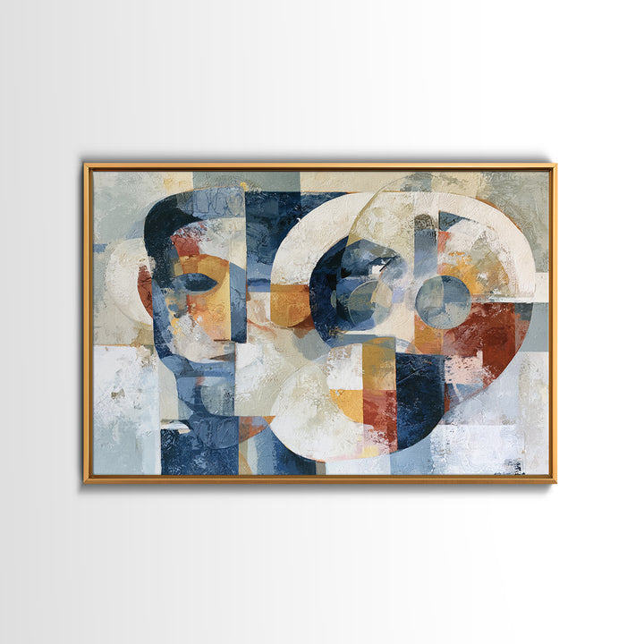 Abstract Mask with Playful Textures Canvas Print, Eclectic Art, Digital Art, Living Room Decor, Fine Art, Eclectic, ECL-3x2-48