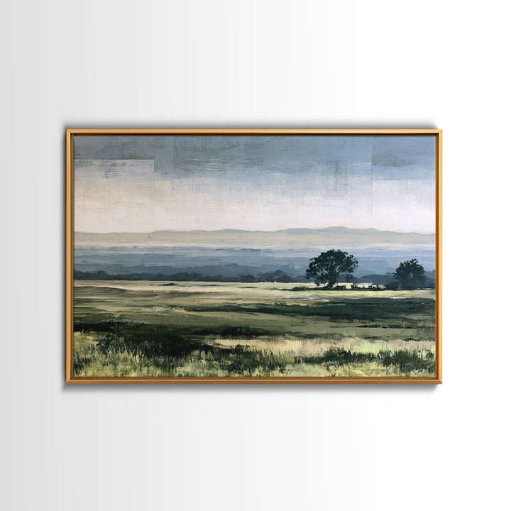 Bohemian Patchwork Landscape Canvas Print, Eclectic Art, Wall Decor, Living Room Decor, Fine Art, Eclectic, Boho, Artwork, ECL-3x2-52