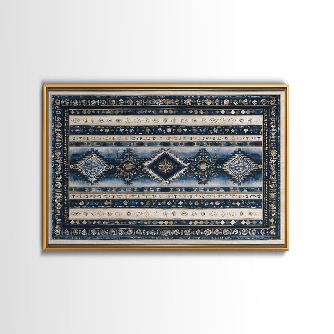 Layered Tapestry Pattern Canvas Print, Eclectic Art, Abstract Art, Living Room Decor, Fine Art, Eclectic, Neutral Decor, ECL-3x2-68